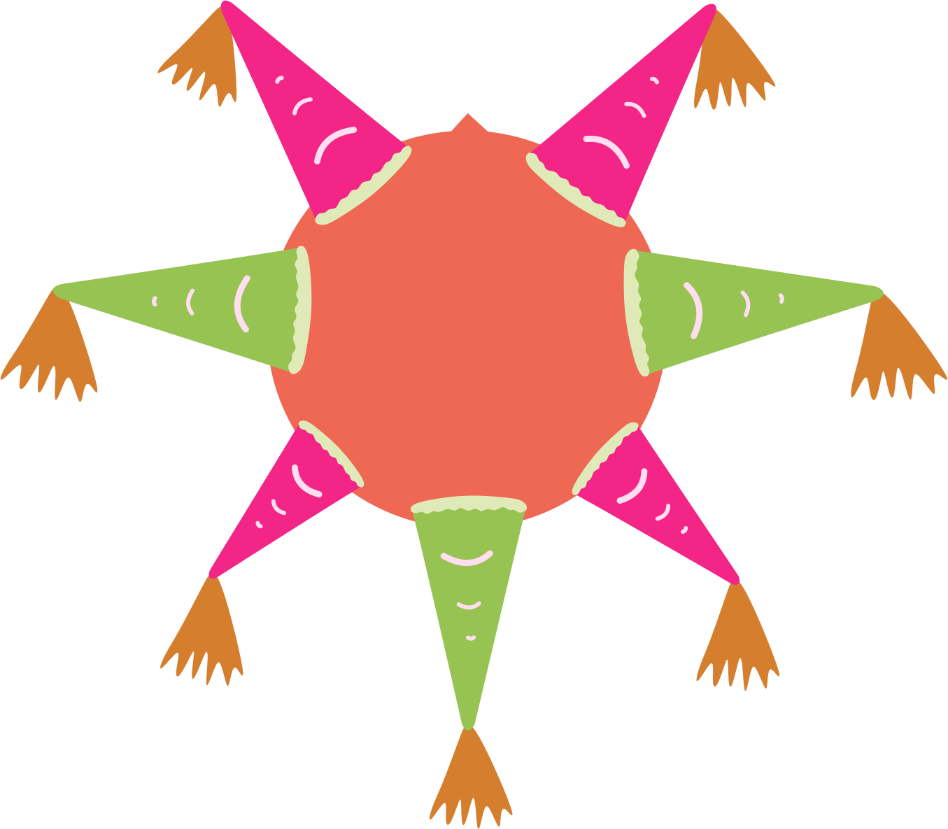 Una Piñata Nuca Debe De Faltar En Una Fiesta, Es La - Piñata Navideña Vector (1355x1185)