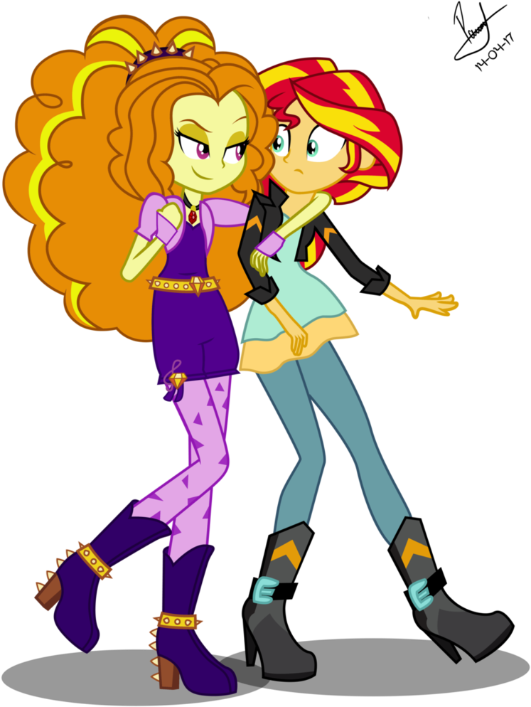 Sunset Shimmer And Adagio By Paulysentry - Sunset Shimmer X Adagio (781x1022)
