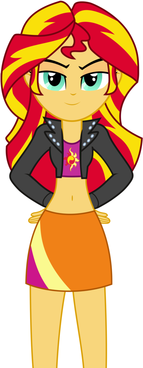 Sunset Midriff 5 By Ponyalfonso - Sunset Shimmer Belly Button (632x1264)