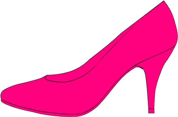 Heels Clipart Cinderella Slipper - Pink High Heel Cartoon (640x480)
