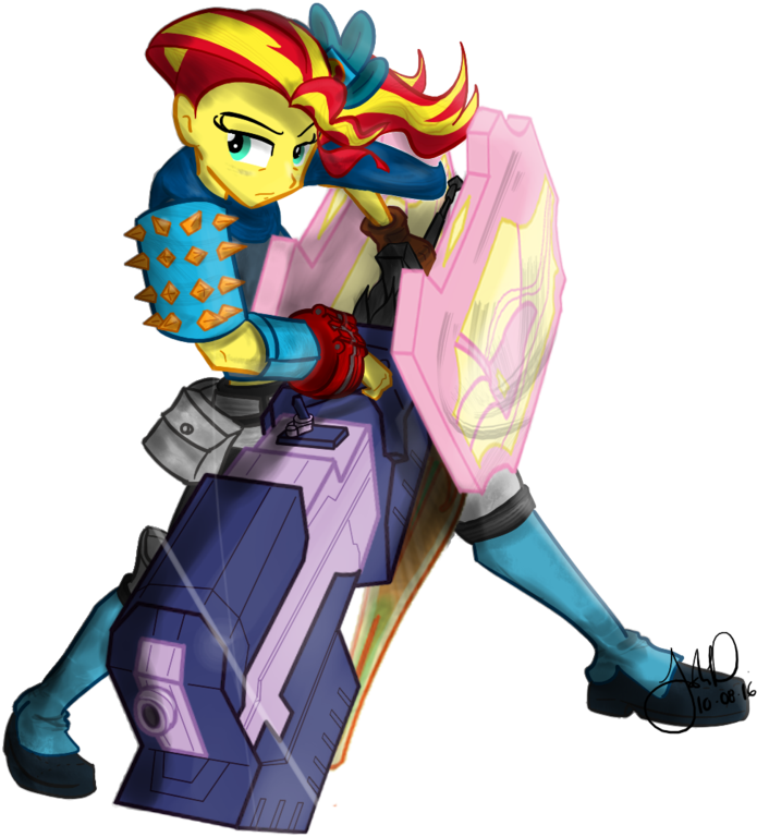 08 Sunset Shimmer Twilight Sparkle Fictional Character - Mlp God Eater (894x894)