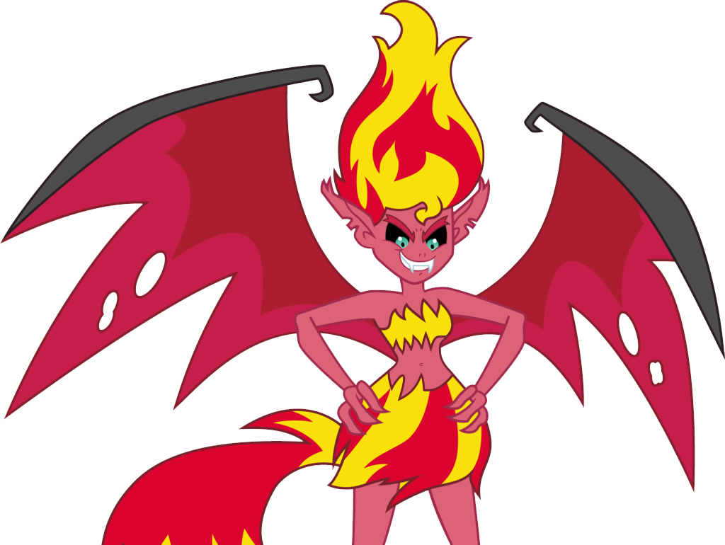 Sunset Midriff By Ponyalfonso - Mlp Equestria Girls Demon Sunset Shimmer (1024x770)
