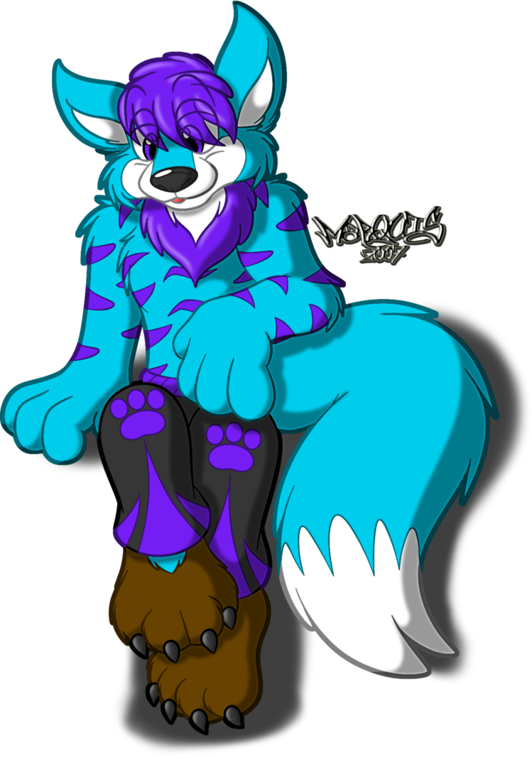 Comfy Slipper Paws By Marquis2007 - Cartoon (749x1066)