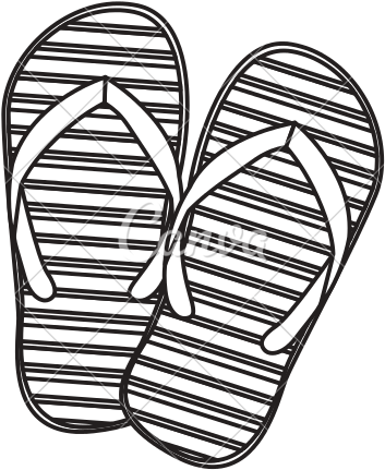 Beach Flip Flops Icon - Vector Graphics (550x550)