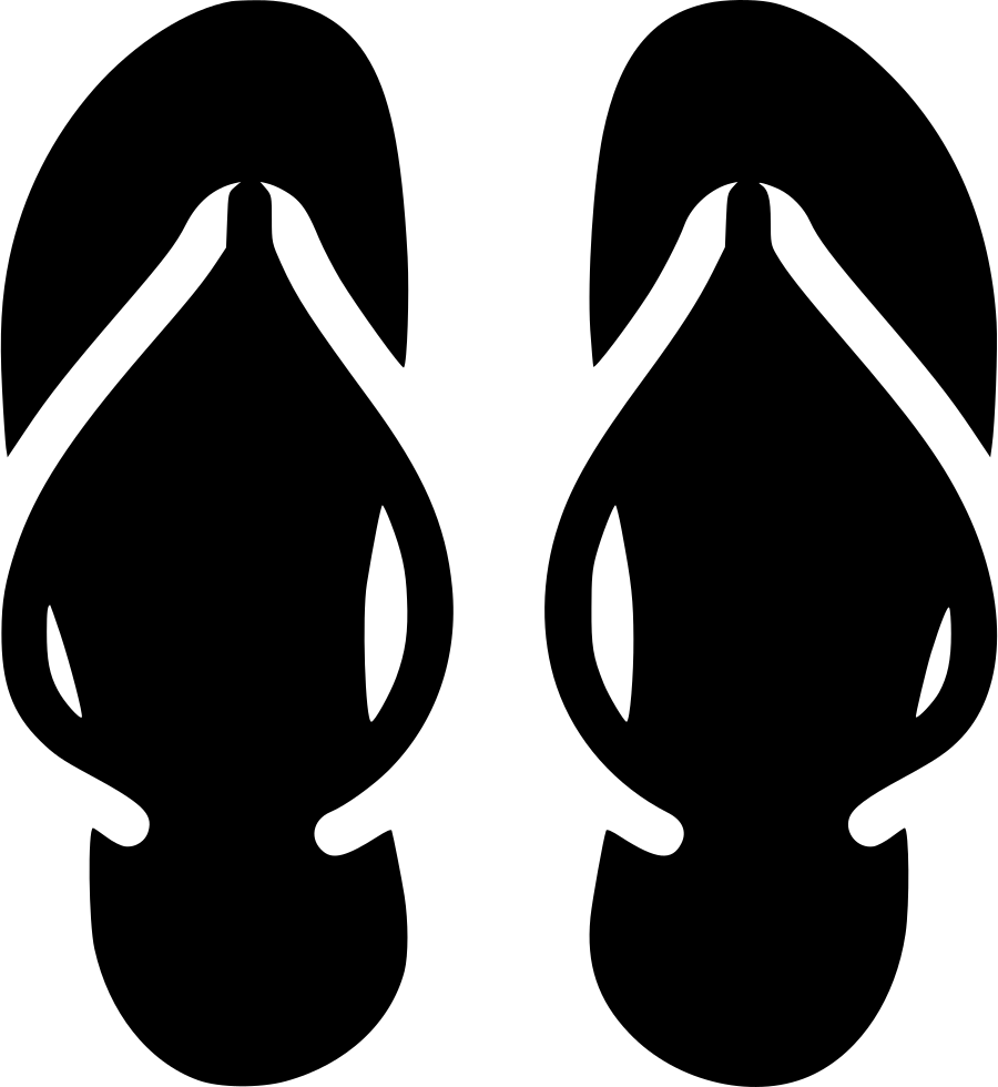 Slippers Comments - Slippers Black And White Png (900x980)