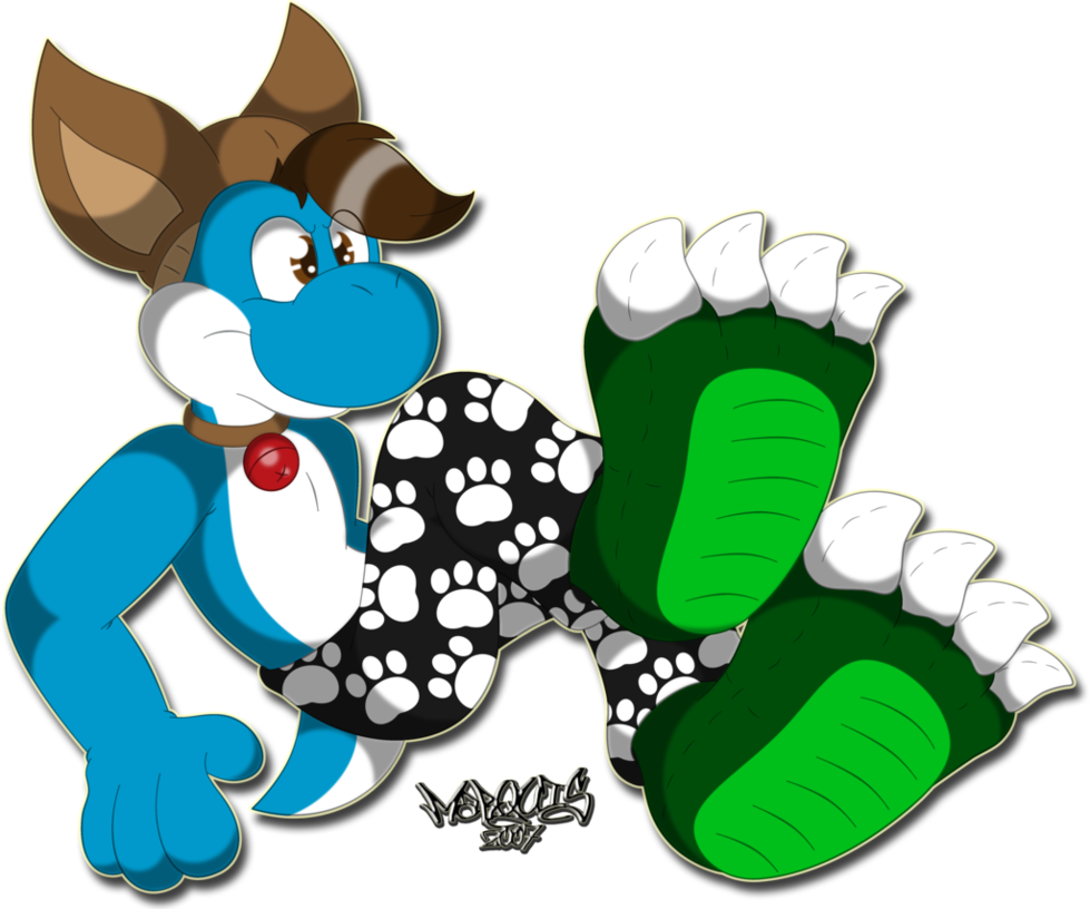 Godzilla Slippers By Marquis2007 - Cartoon (979x816)