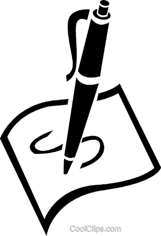 Clipart Pen And Paper - Clip Art Pen And Paper (328x480)