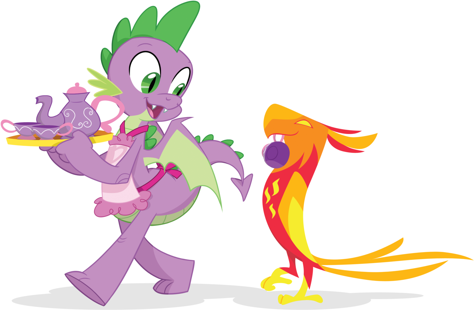 Tea Time By Equestria-prevails - Mlp Spike With Wings (1600x1048)