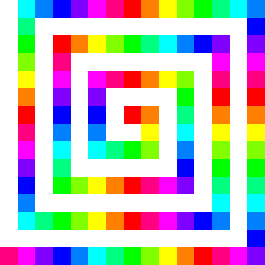 120 Square Spiral 12 Color Clip Art - Colorful Square Clip Art (900x900)