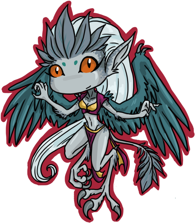 Chibi Of My Harpy Dzevahira, Going To Be Made Into - Cartoon (670x1193)