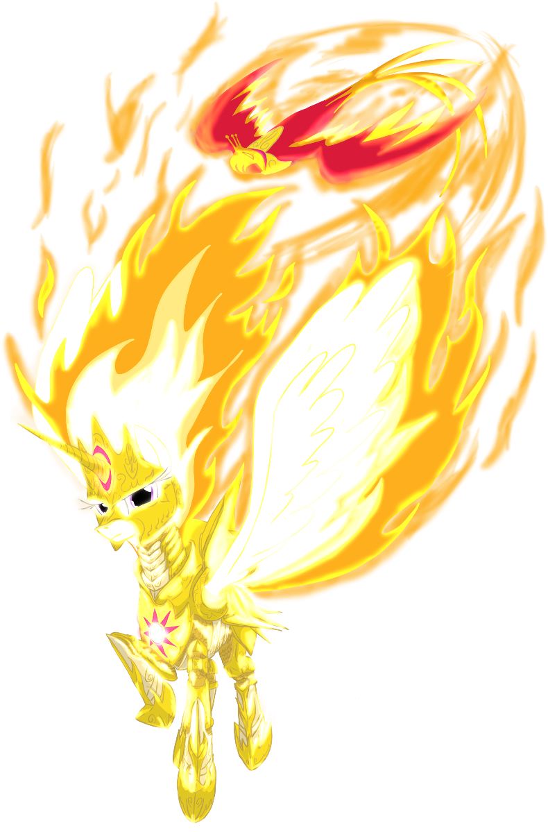 Princess Luna -, Princess Celestia And A Phoenix, Philomena - Mlp Celstia As Solar Flare (845x1250)