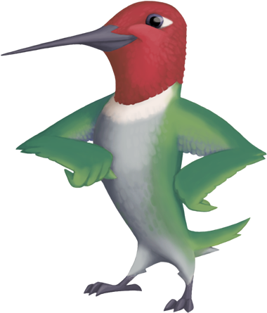 Agent Ah - - Ruby-throated Hummingbird (380x510)