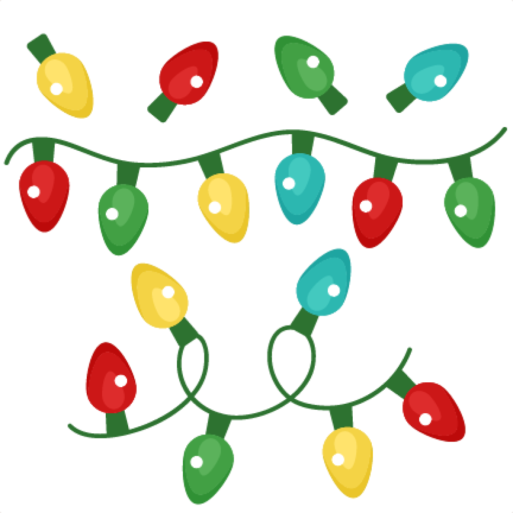 Christmas Lights Clipart Set Winter Svg Scrapbook Cut - Christmas Lights Svg Free (1024x1024)