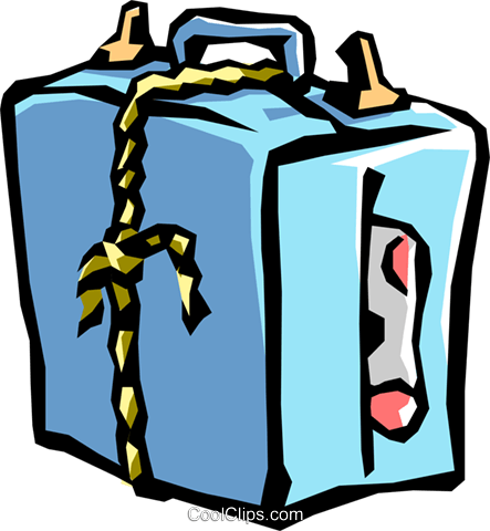 Luggage Royalty Free Vector Clip Art Illustration - Packing A Suitcase (443x480)