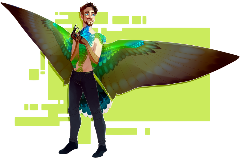 Jacksepticeye Except He's A Hummingbird By Caosgii - Antisepticeye Humming Bird (1057x755)