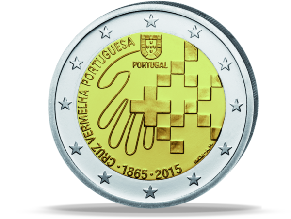 2 Euro „rotes Kreuz Portugal“ - Portugal 2 Euro Rode Kruis 2015 Unc (600x452)