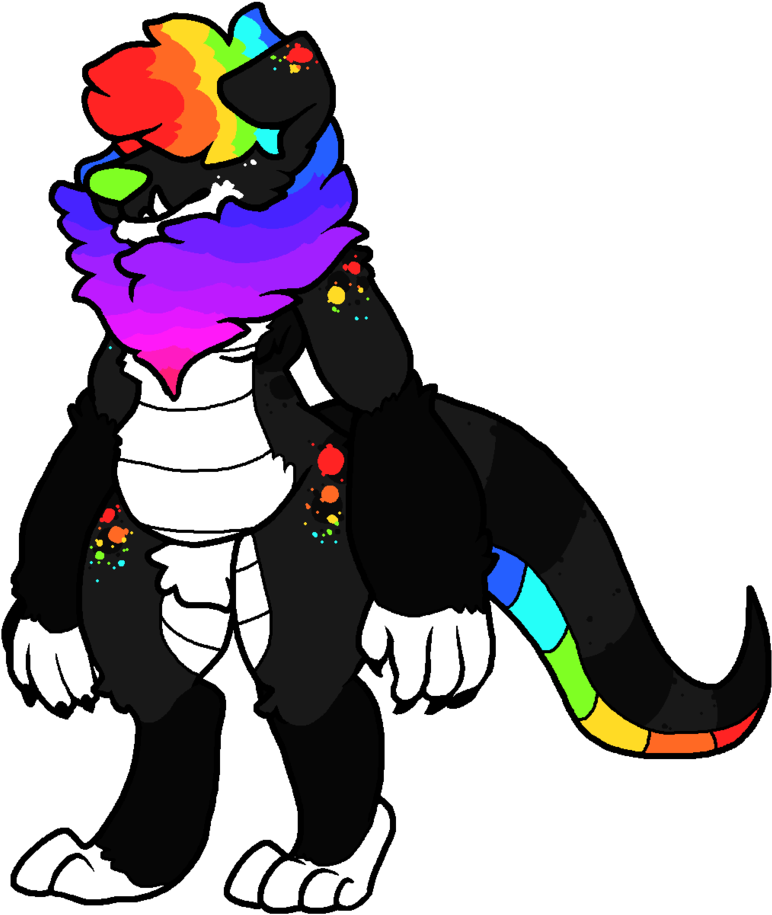 Character Auction / Rainbow Doggo By Twerkzone - Cartoon (844x947)