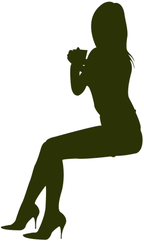 Sexy Girl Sitting Silhouette - Human Silhouette Sitting Png (512x512)