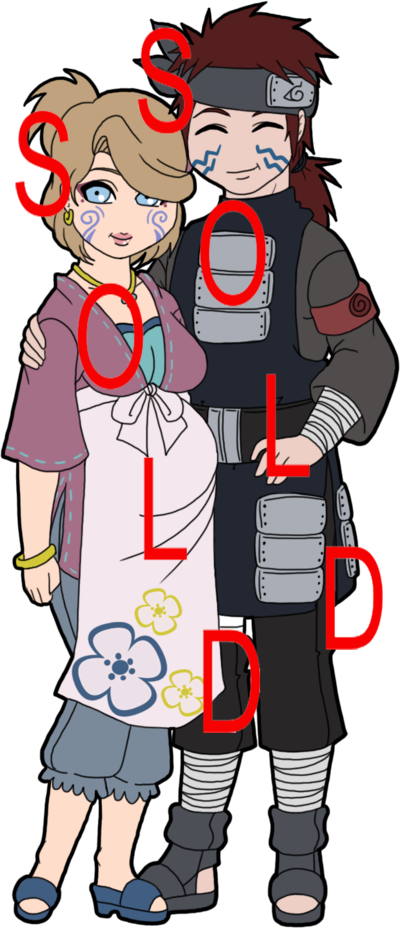 Naruto Adoptable Auction- Akimichi Couple Sold By Mistressmaxwell - Cartoon (400x929)