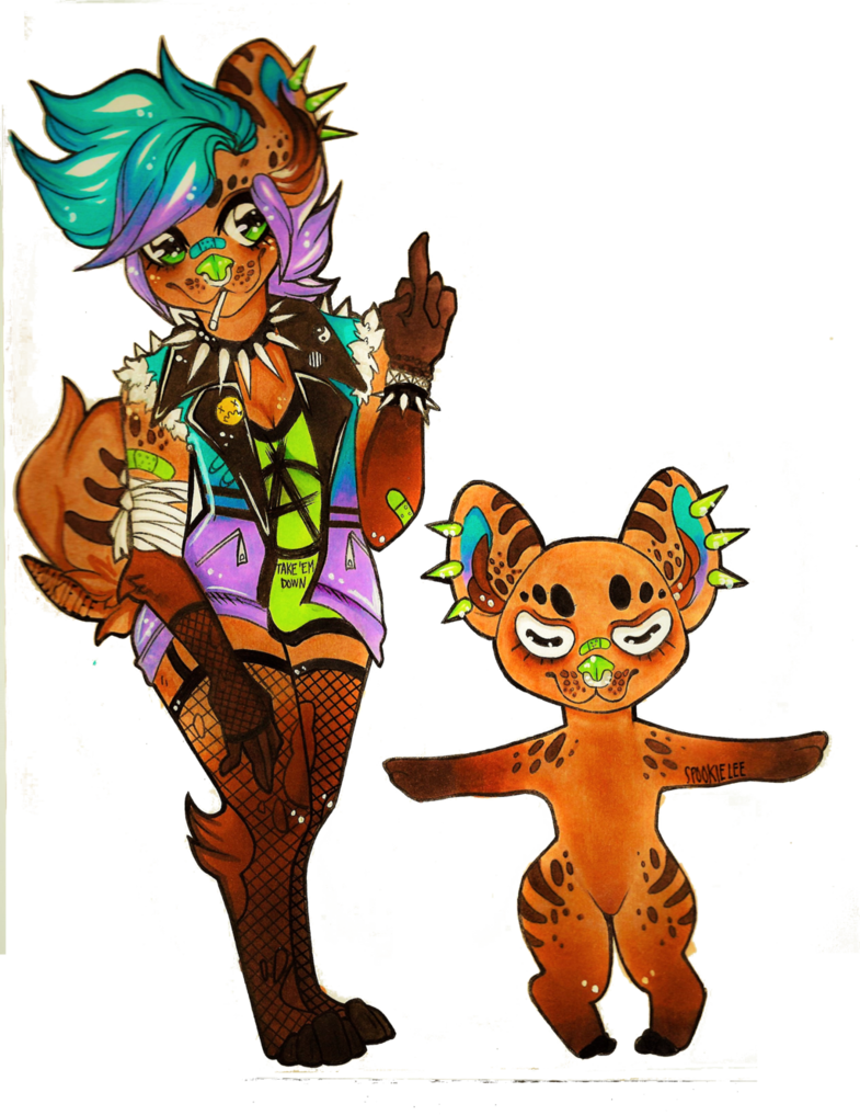 Pastel Goth Hyena Auction - Furry Fandom (785x1017)