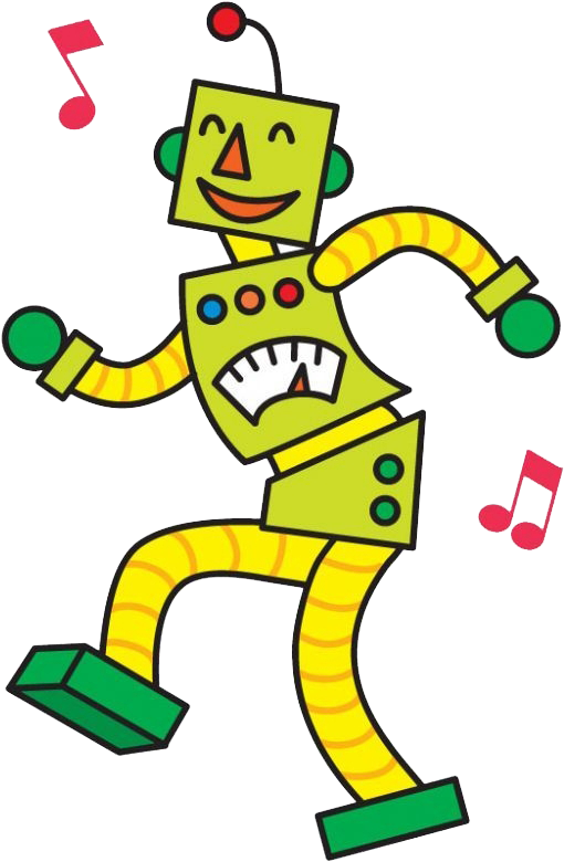 Disco Robot Dancer Cartoon - Robot Dancing Png (1000x887)