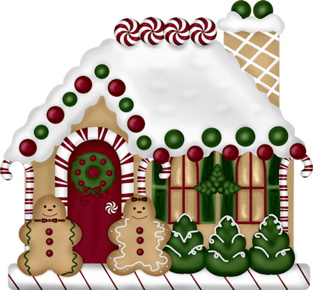 Gingerbread House Clip Art Clipart - Gingerbread House .png (449x417)