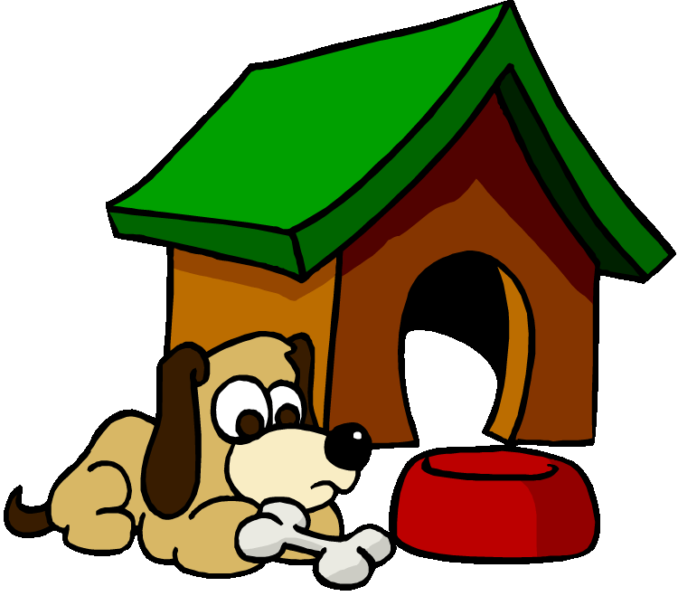 Cartoon Dog House Pictures - Cartoon Dog At Home (750x659)