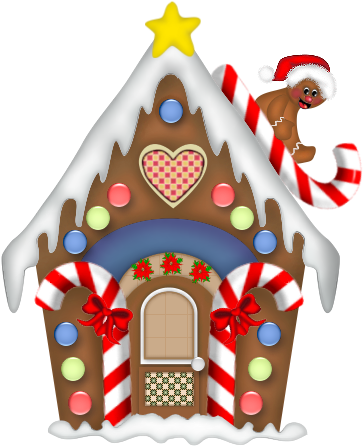 Gingerbread House Clipart - Gingerbread House Clipart (386x459)