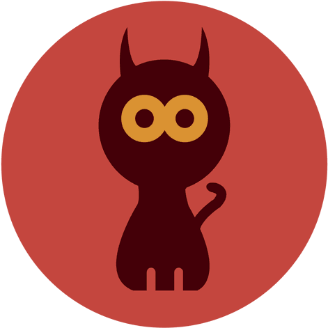 Spooky Cat Circle Icon - Cat Circle Icons (512x512)