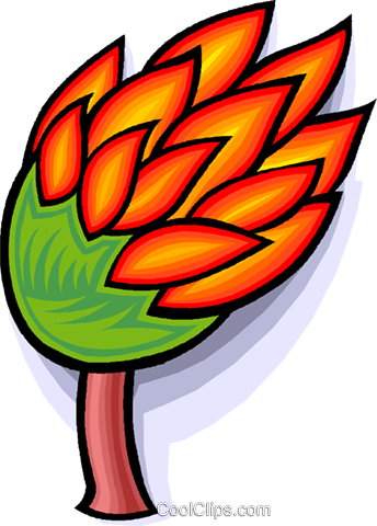 Burning Tree, Destruction Of The Forests Royalty Free - Burning Tree Clipart (344x480)