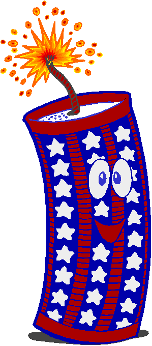 Firecracker Clip Art - 4th Of July Clip Art (299x680)