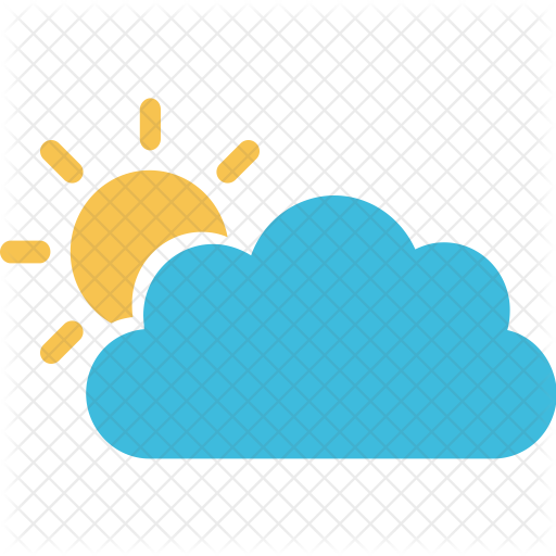 Sun Behind Cloud Icon - Cloud And Sun Icon Png (512x512)