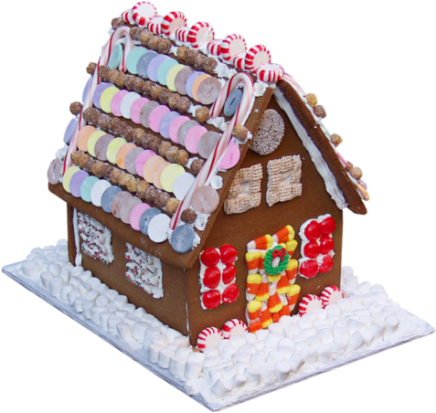 Christmas Cakes Gingerbread House - Christmas Day (500x473)