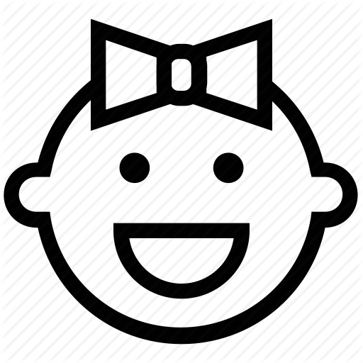 Baby Head With A Small Heart Outline Icons - Icon Baby Png (512x512)