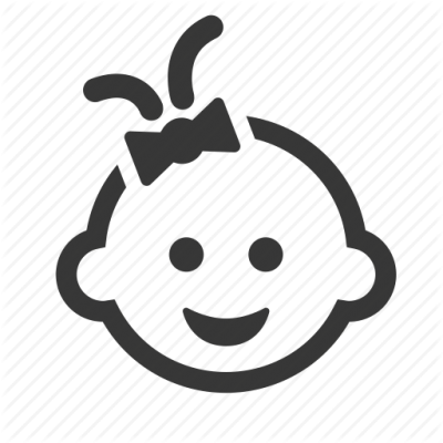 Baby, Baby Girl, Newborn, Raw, Simple Icon Png Png - Baby Icon Png (400x400)