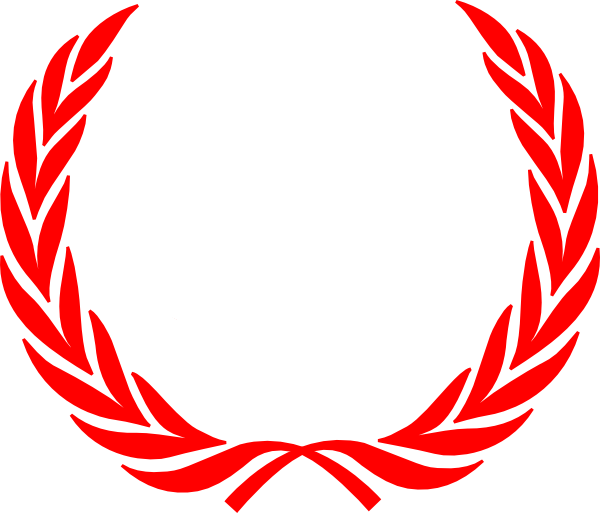 Red Laurel Wreaths Clip Art At Clker - 22 Laurel Wreath Clip Art (600x513)