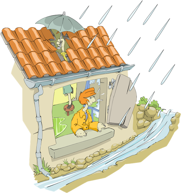 House Leaky Roof Clipart Sc 1 St Weclipart - Leaky Roof Clip Art (600x644)