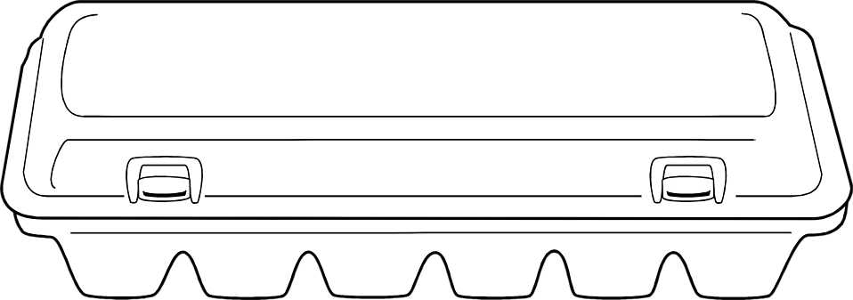 Free Egg Carton Clipart Black And White - Free Egg Carton Clipart Black And White (958x337)