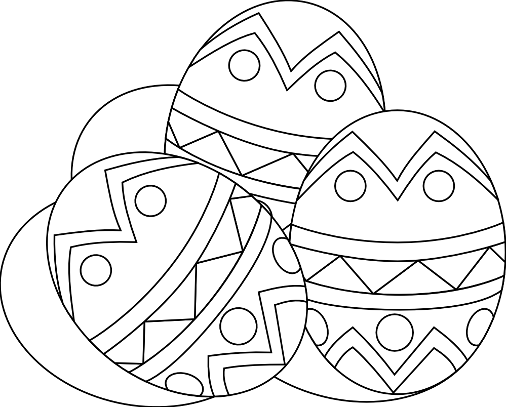 Egg Clipart Black And White Eggs Easteregg Black White - Easter Egg Cartoons Black And White Transparent (999x804)