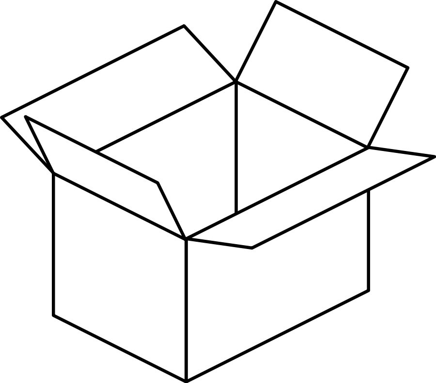 Carton Box Large 900pixel Clipart, Carton Box Design - Coloring Page Of Box (900x789)