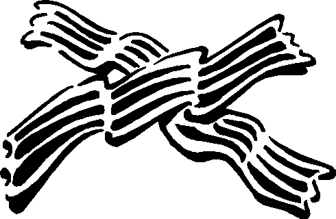 Black And White Bacon Drawing (490x320)