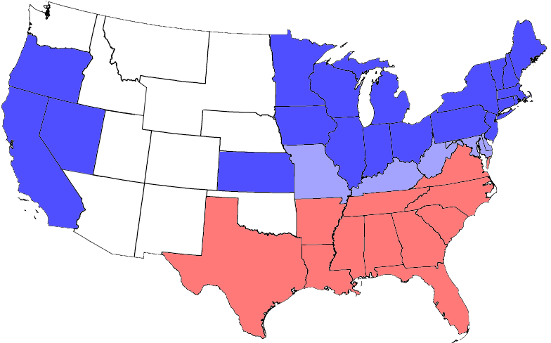 Usa Map 1864 Including Civil War Divisions - American Civil War Map (784x488)