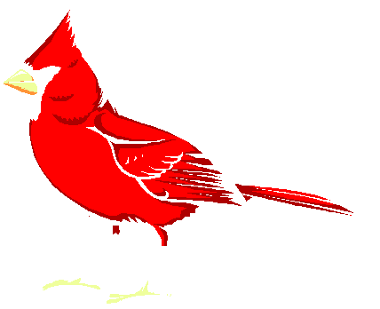 Clip Art Cardinal - State Bird Of Illinois (428x348)
