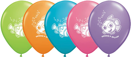 Finding Dory Nemo Assorted Latex Balloons 25 Pk - Finding Nemo Fish Tropical (6) Birthday Party Latex (480x479)
