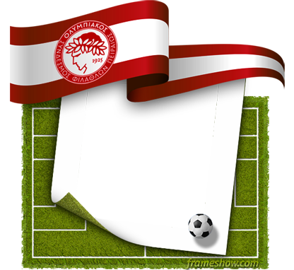 Olympiacos Photo Frame - Soccer Photo Frame Png (416x382)