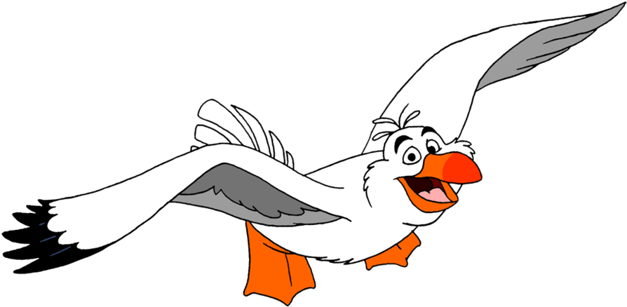 Seagull Cartoon Clipart (900x460)