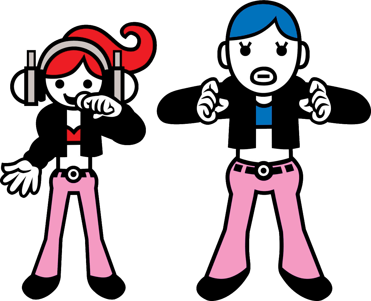 Artwork From Rhythm Tengoku - Rap Women Rhythm Tengoku (1203x977)