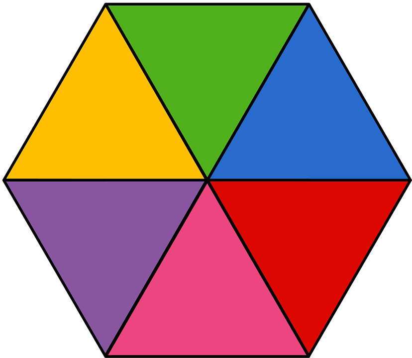 Hexagon Clipart Colorful - รูป ทรง หก เหลี่ยม (828x720)