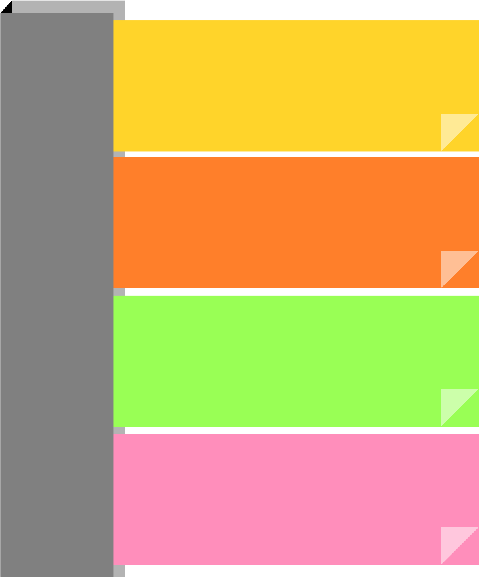 Clipart Remixed Sticky Notes Assorted Rh Openclipart - Sticky Notes Posits Png (2400x2400)