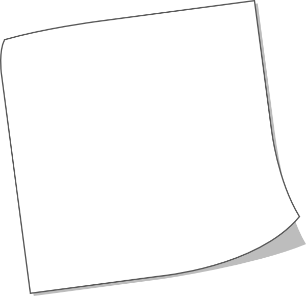 White Sticky Note Clip Art At Clker - White Sticky Note Clip Art At Clker (600x580)